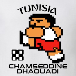 Chamseddine Dhaouadi Tecmo Soccer Tunisia World Cup Favorite Player T Shirt 34267934