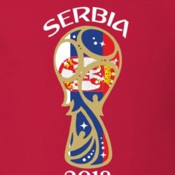 Serbia Flag World Cup Trophy Football Fan T Shirt 34316149