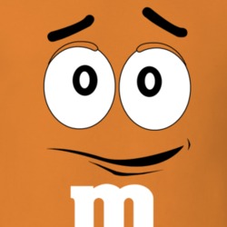 M And Ms Orange Character Face Halloween Costume T Shirt 34857510