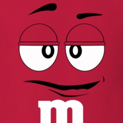 M And Ms Red Character Face Halloween Costume T Shirt 34857519