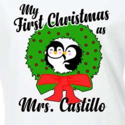 My First Christmas As Mrs Castillo Cute Christmas T Shirt 35068711