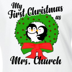 My First Christmas As Mrs Church Cute Christmas T Shirt 35068746