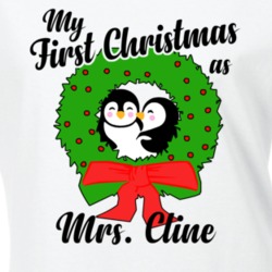 My First Christmas As Mrs Cline Cute Christmas T Shirt 35068760
