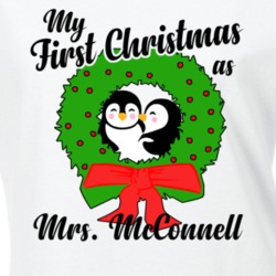 My First Christmas As Mrs Mcconnell Cute Christmas T Shirt 35069451