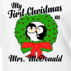 My First Christmas As Mrs Mcdonald Cute Christmas T Shirt 35069456
