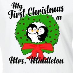My First Christmas As Mrs Middleton Cute Christmas T Shirt 35069490