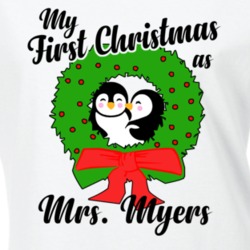 My First Christmas As Mrs Myers Cute Christmas T Shirt 35069529