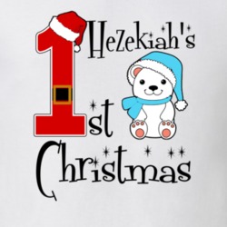 Hezekiah Baby Boy First Christmas Cute Christmas T Shirt 35070742