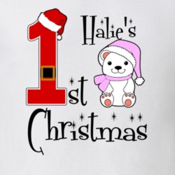 Halie Baby Girl First Christmas Cute Christmas T Shirt 35070799
