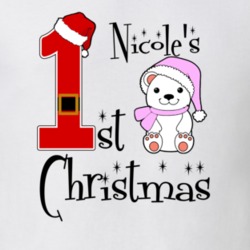 Nicole Baby Girl First Christmas Cute Christmas T Shirt 35071689