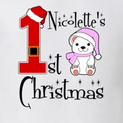 Nicolette Baby Girl First Christmas Cute Christmas T Shirt 35071691