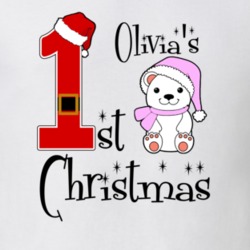 Olivia Baby Girl First Christmas Cute Christmas T Shirt 35071712