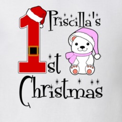 Priscilla Baby Girl First Christmas Cute Christmas T Shirt 35071757