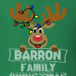 Barron Family Christmas Reindeer Knitted Look Christmas T Shirt 35073559