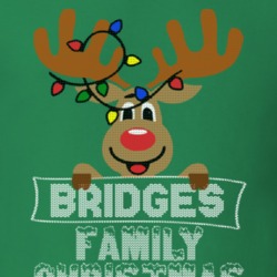 Bridges Family Christmas Reindeer Knitted Look Christmas T Shirt 35073671