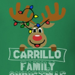 Carrillo Family Christmas Reindeer Knitted Look Christmas T Shirt 35073743
