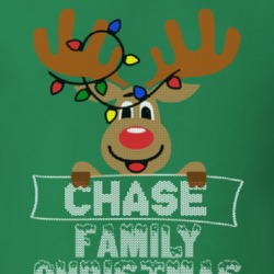 Chase Family Christmas Reindeer Knitted Look Christmas T Shirt 35073773