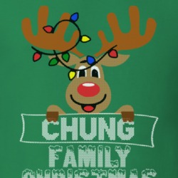 Chung Family Christmas Reindeer Knitted Look Christmas T Shirt 35073785
