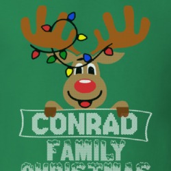 Conrad Family Christmas Reindeer Knitted Look Christmas T Shirt 35073821