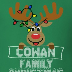 Cowan Family Christmas Reindeer Knitted Look Christmas T Shirt 35073840