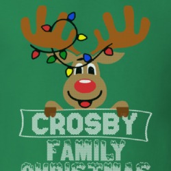 Crosby Family Christmas Reindeer Knitted Look Christmas T Shirt 35073848