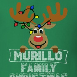 Murillo Family Christmas Reindeer Knitted Look Christmas T Shirt 35074567
