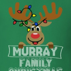 Murray Family Christmas Reindeer Knitted Look Christmas T Shirt 35074571