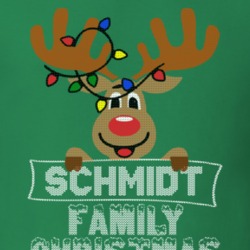 Schmidt Family Christmas Reindeer Knitted Look Christmas T Shirt 35074818