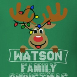 Watson Family Christmas Reindeer Knitted Look Christmas T Shirt 35075046