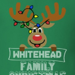 Whitehead Family Christmas Reindeer Knitted Look Christmas T Shirt 35075072