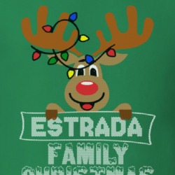 Estrada Family Christmas Reindeer Knitted Look Christmas T Shirt 35075206