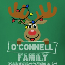 O'connell Family Christmas Reindeer Knitted Look Christmas T Shir 35075218