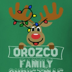 Orozco Family Christmas Reindeer Knitted Look Christmas T Shirt 35075237