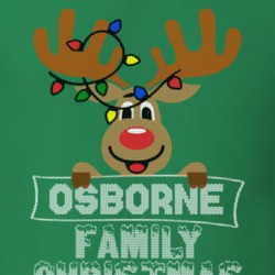 Osborne Family Christmas Reindeer Knitted Look Christmas T Shirt 35075246