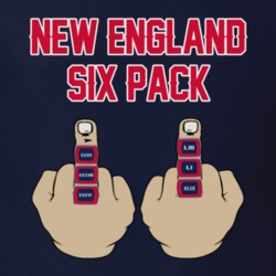 New England 6 Pack 6 Rings Football Fan T Shirt 35315186