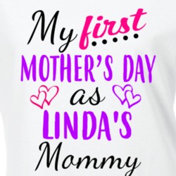 Linda First Mothers Day As Her Mommy Cute T Shirt 35413592