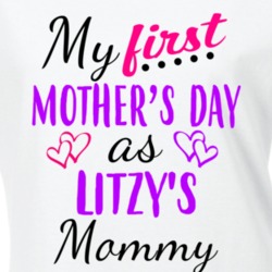Litzy First Mothers Day As Her Mommy Cute T Shirt 35413600