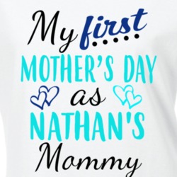 Nathan First Mothers Day As His Mommy Cute T Shirt 35413688