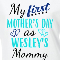 Wesley First Mothers Day As His Mommy Cute T Shirt 35414152