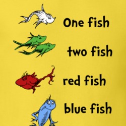 One Fish Two Fish Red Fish Blue Fish Dr Seuss Childrens Book T Shirt 35449860