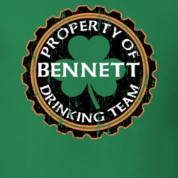 Bennett Drinking Team Property Of Beer Cap St Patricks T Shirt 35718377