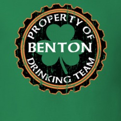 Benton Drinking Team Property Of Beer Cap St Patricks T Shirt 35718380