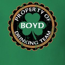 Boyd Drinking Team Property Of Beer Cap St Patricks T Shirt 35718405