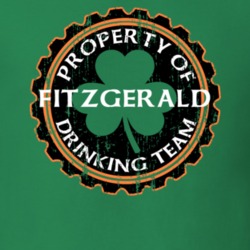 Fitzgerald Drinking Team Property Of Beer Cap St Patricks T Shirt 35718587