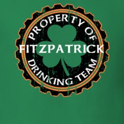 Fitzpatrick Drinking Team Property Of Beer Cap St Patricks T Shirt 35718588