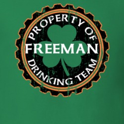 Freeman Drinking Team Property Of Beer Cap St Patricks T Shirt 35718607