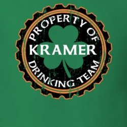 Kramer Drinking Team Property Of Beer Cap St Patricks T Shirt 35718804