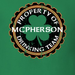 Mcpherson Drinking Team Property Of Beer Cap St Patricks T Shirt 35718905