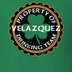 Velazquez Drinking Team Property Of Beer Cap St Patricks T Shirt 35720099