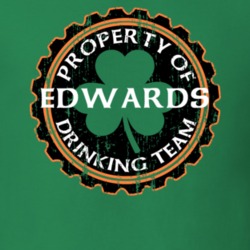 Edwards Drinking Team Property Of Beer Cap St Patricks T Shirt 35720343